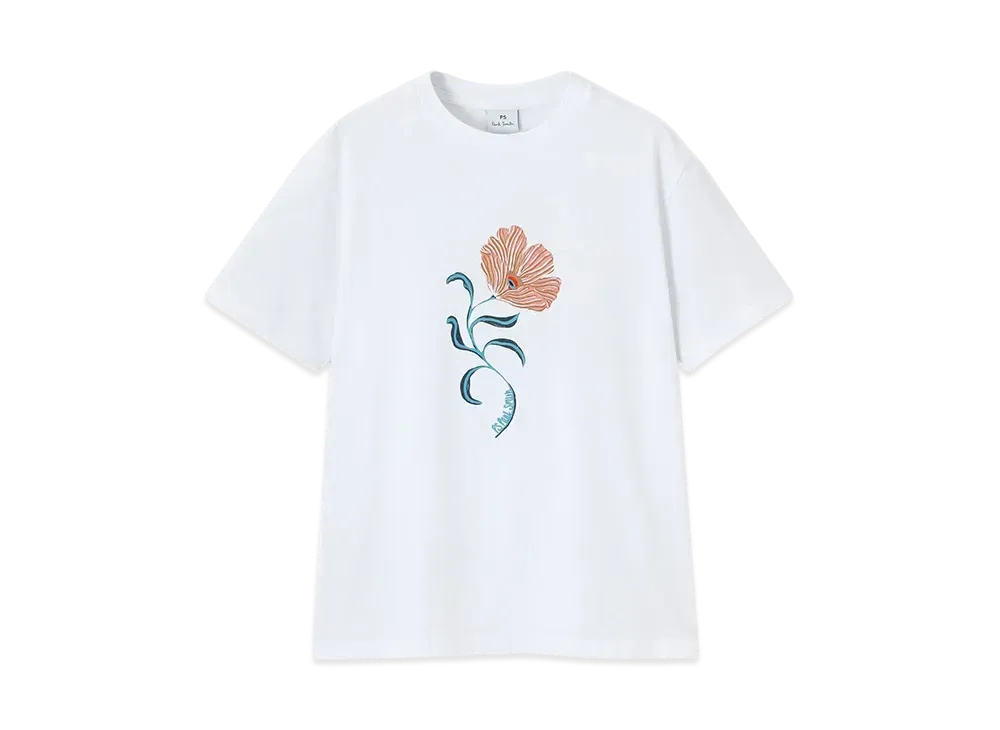 Paul Smith Women's Poppies Short Sleeve T-Shirt "White"