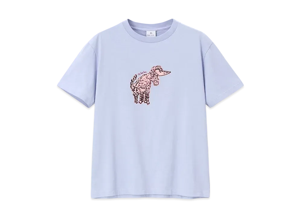 Paul Smith Women's Doodle Poodle Short Sleeve T-Shirt "LightBlue"