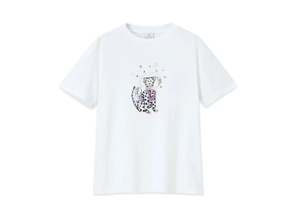 Paul Smith Women's Space Dalmatian Short Sleeve T-Shirt "White"