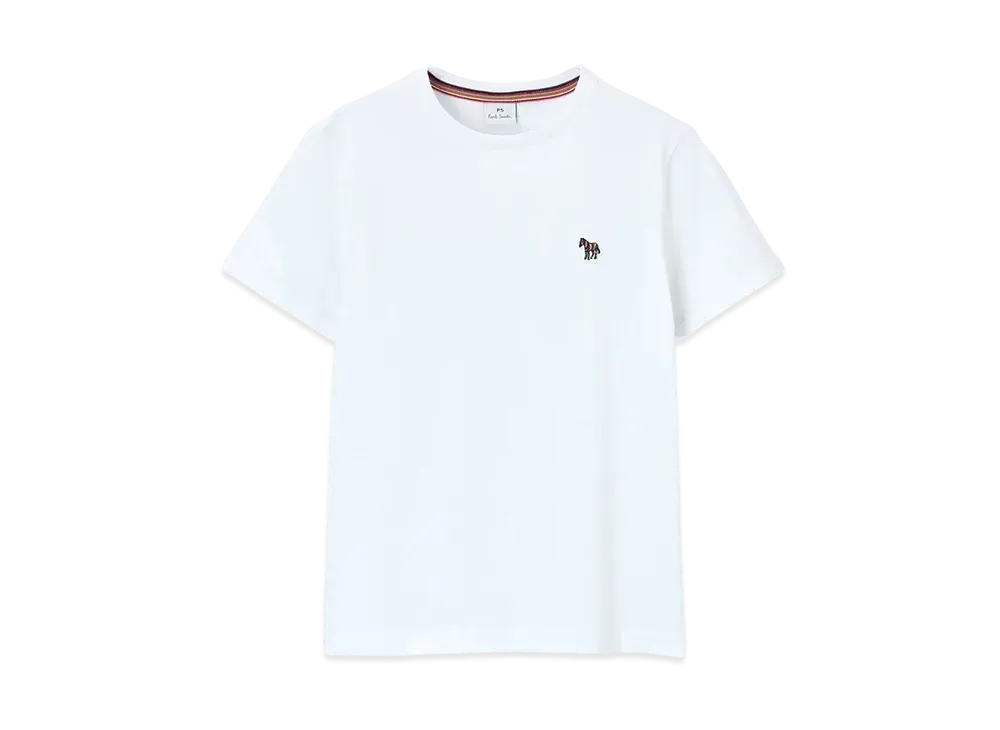 Paul Smith Women's Zebra Patch Short Sleeve T-Shirt "White"
