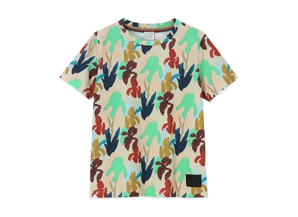 Paul Smith Women's Iris Print Short Sleeve T-Shirt "Green"