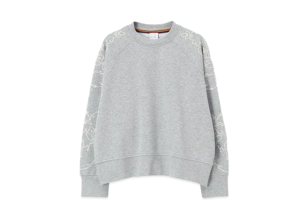 Paul Smith Women's Botanical Embroidered Sweatshirts "Gray"
