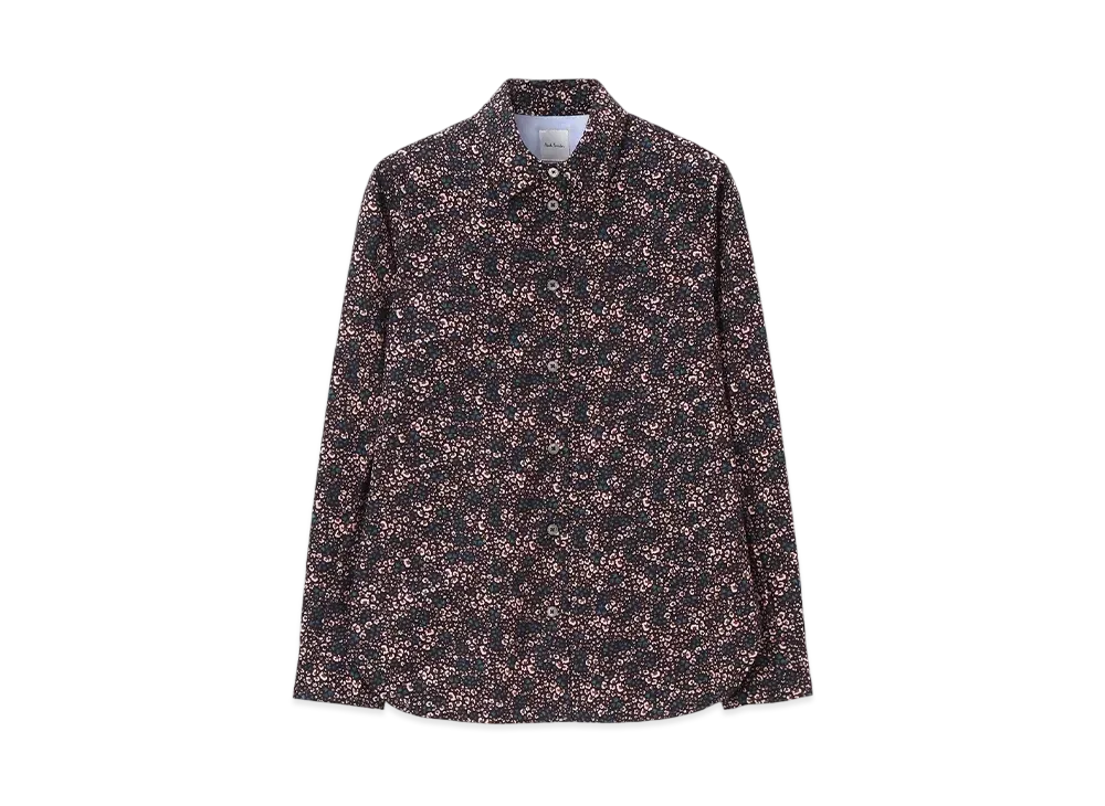 Paul Smith Women's Animal Print Long Sleeve Shirt "Black"