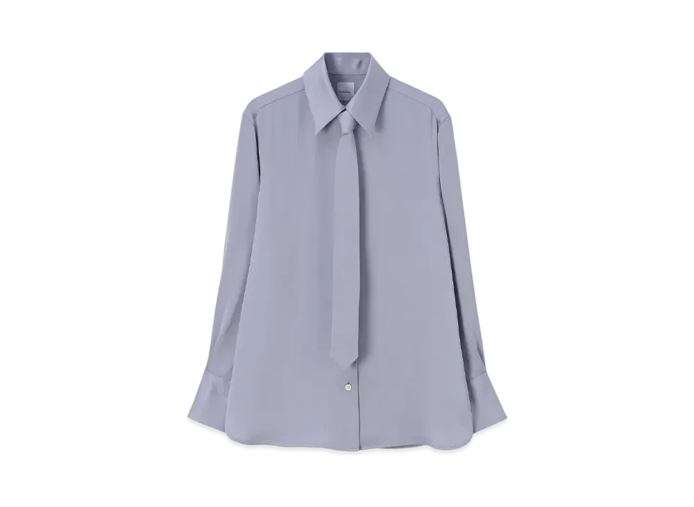 Paul Smith Women's Satin Tie Shirt "LightBlue"