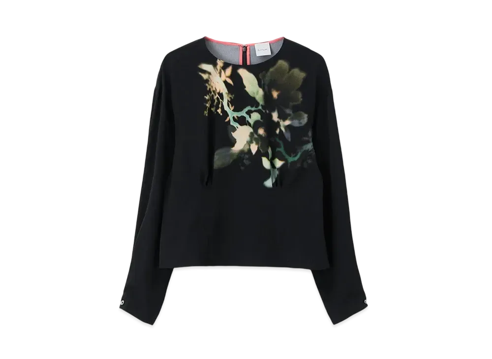 Paul Smith Women's Lens Blur Botanical Blouse "Black"