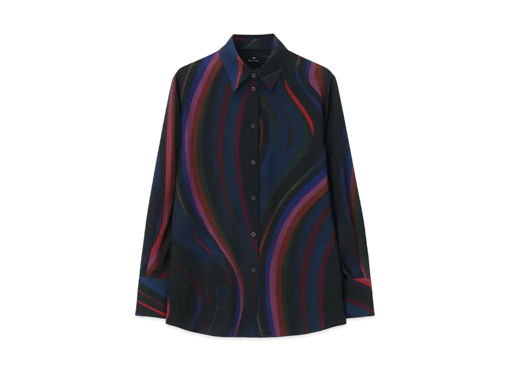 Paul Smith Women's New Swirl Shirt "Navy"