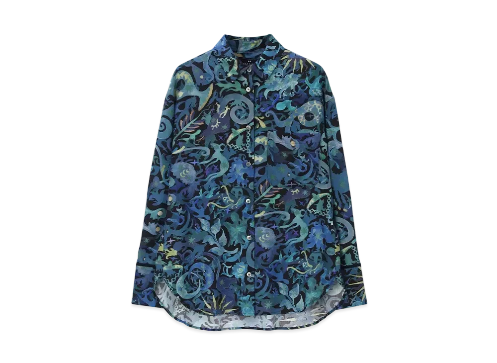 Paul Smith Women's Zodiac Long Sleeve Shirt "Blue"