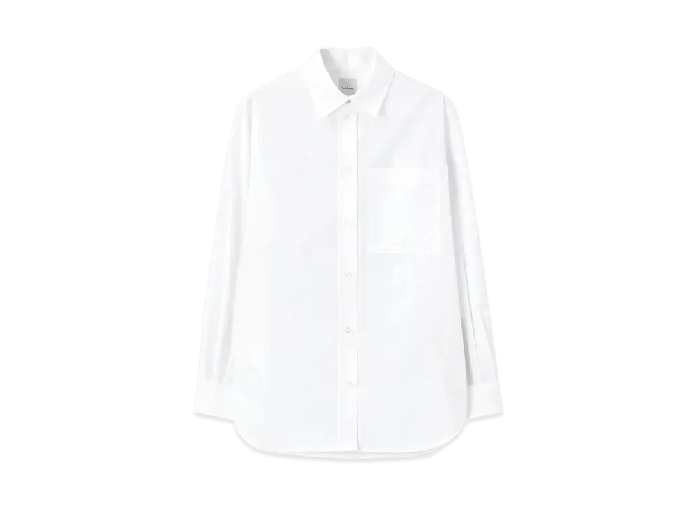 Paul Smith Women's Signature Stripe Point Long Sleeve Shirt "White"