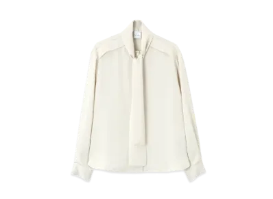 Paul Smith Women's Satin Bowtie Blouse "OffWhite"