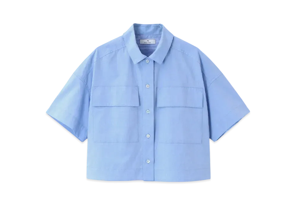 Paul Smith Women's Cropped Wide Shirt "Blue"