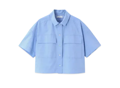 Paul Smith Women's Cropped Wide Shirt "Blue"