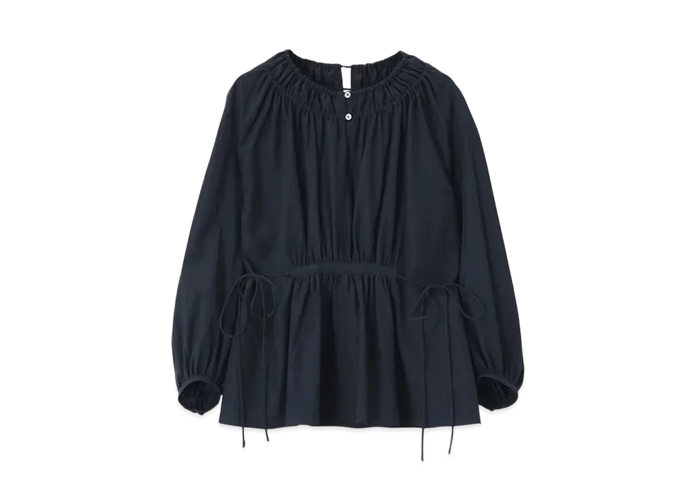 Paul Smith Women's Solid Gathered Blouse "Navy"