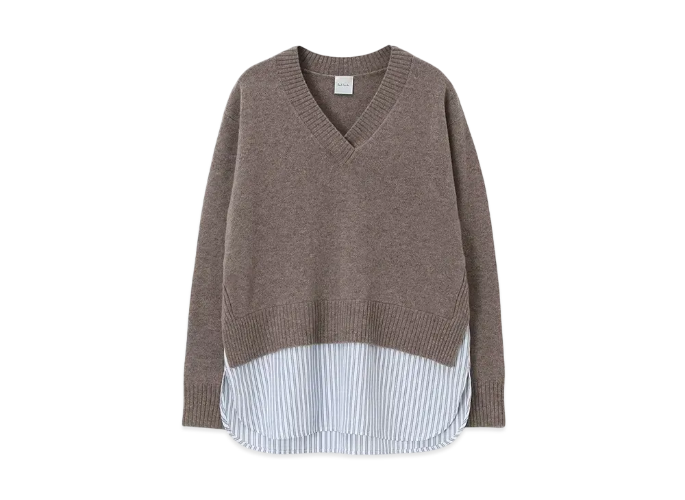 Paul Smith Women's shirt combination V-neck knit "Moca"