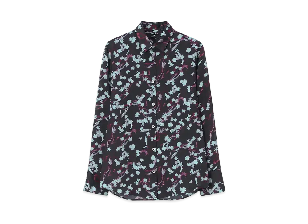 Paul Smith Women's Wetlands Floral Shirt "Black"