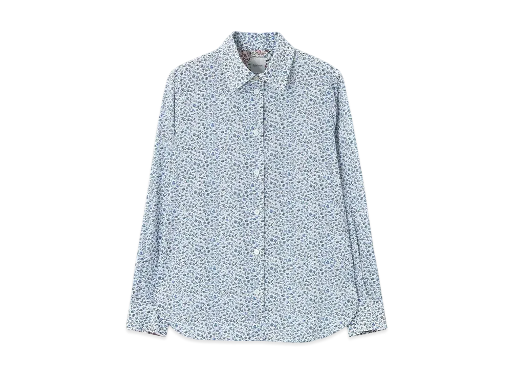 Paul Smith Women's Liberty Print Long Sleeve Shirt "LightBlue"