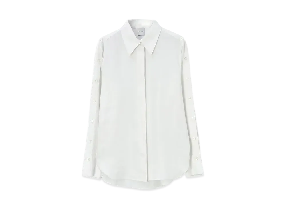 Paul Smith Women's Sleeve Button Shirt "White"