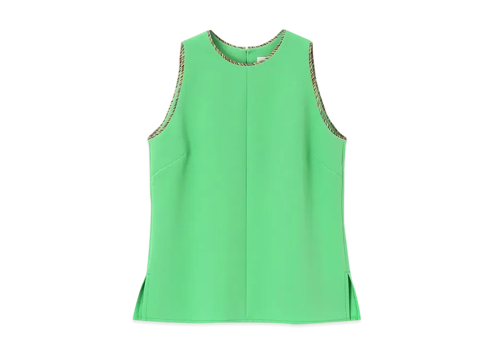 Paul Smith Women's Signature Striped Piping Jersey Blouse "Green"