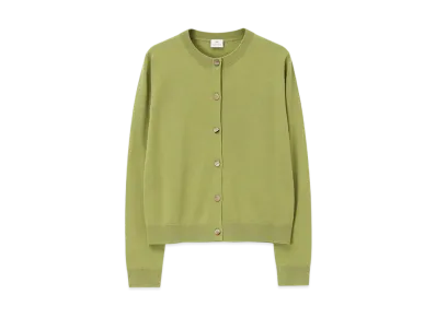 Paul Smith Women's Swirl Button Crew Neck Cardigan "LightGreen"