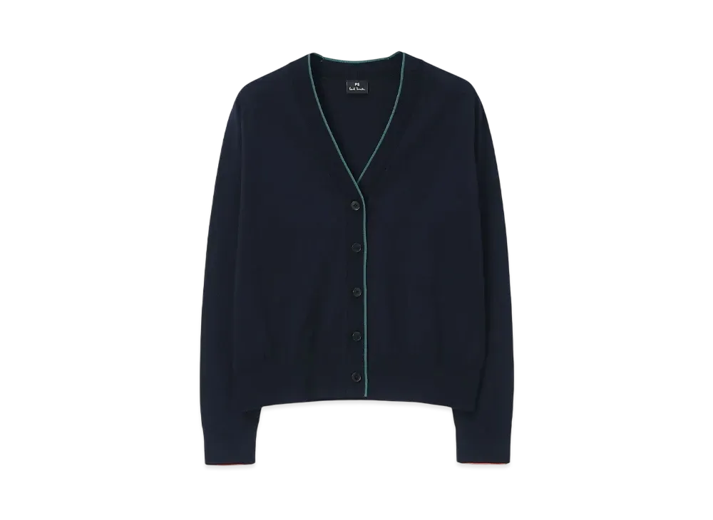 Paul Smith Women's Striped Cuff Cardigan "Navy"