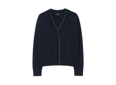 Paul Smith Women's Striped Cuff Cardigan "Navy"