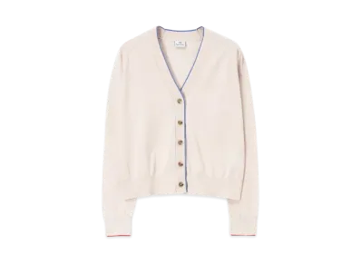 Paul Smith Women's Striped Cuff Cardigan "Ecuru"