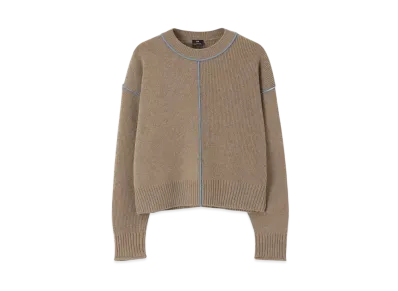 Paul Smith Women's Piping Crew Neck Knit "Moca"