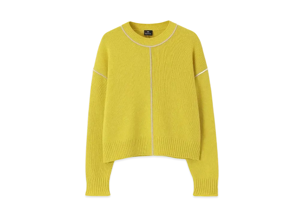 Paul Smith Women's Piping Crew Neck Knit "Yelow"