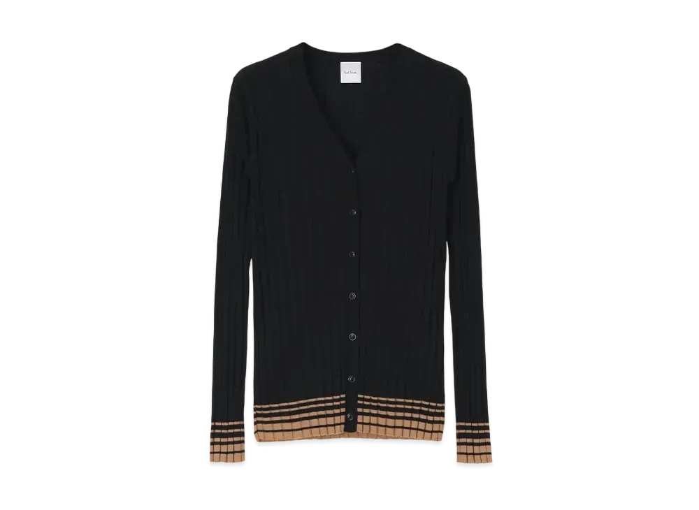 Paul Smith Women's Contrast Color Cardigan "Black"