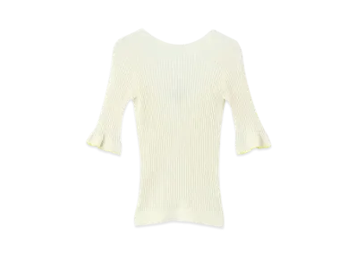 Paul Smith Women's Contrast Color Ruffle Knit "White"
