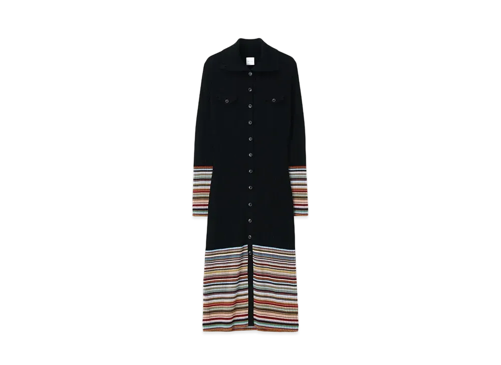 Paul Smith Women's Signature Stripe Rib Knit Dress "Black"