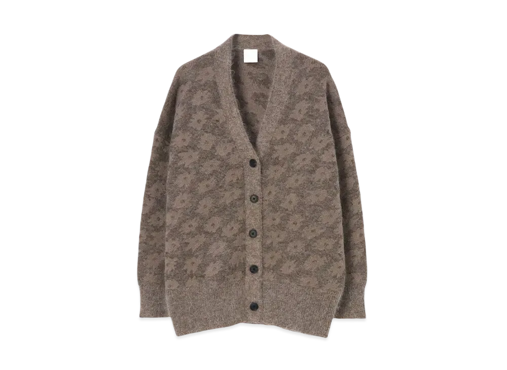 Paul Smith Women's Big Flower Mohair Cardigan "Brown"