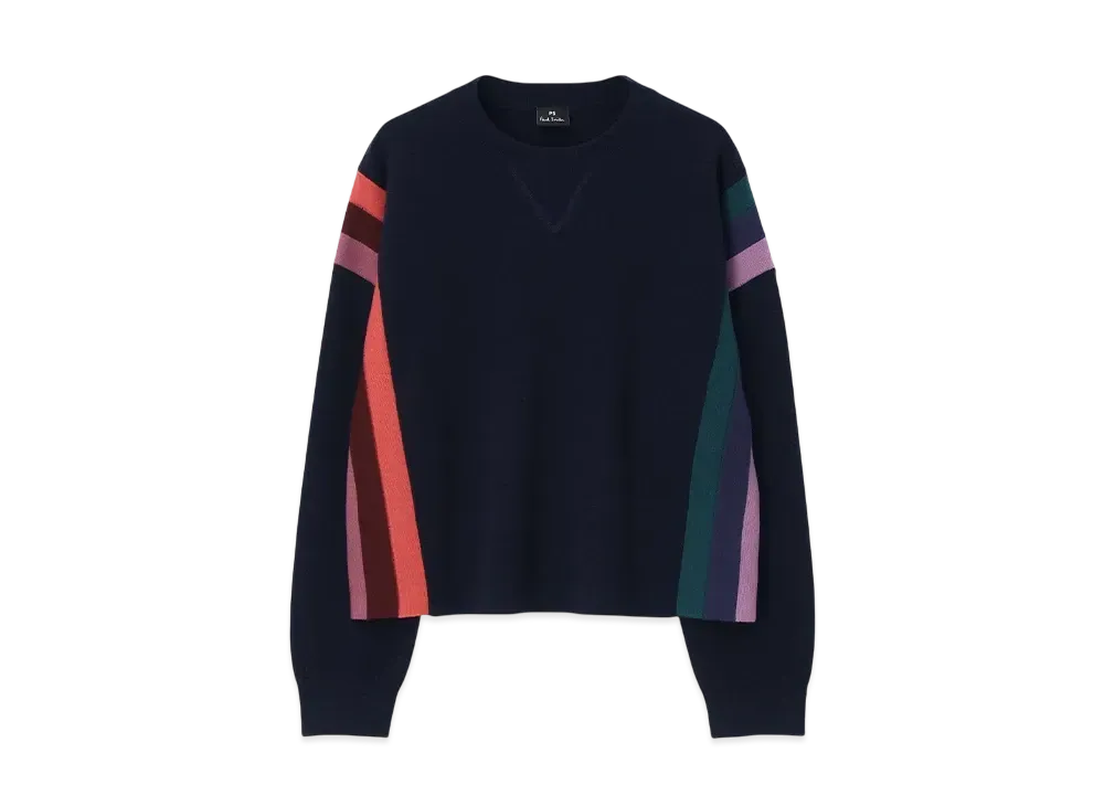Paul Smith Women's Midnight Swirl Knit Top "Navy"