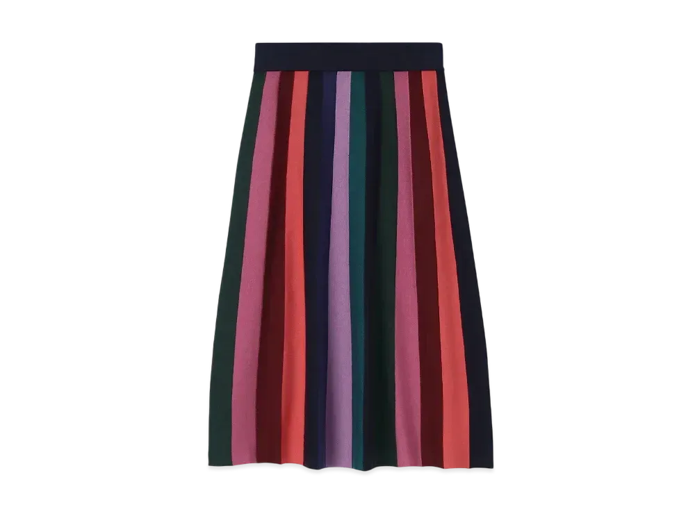 Paul Smith Women's Midnight Swirl Knit Skirt "Navy"