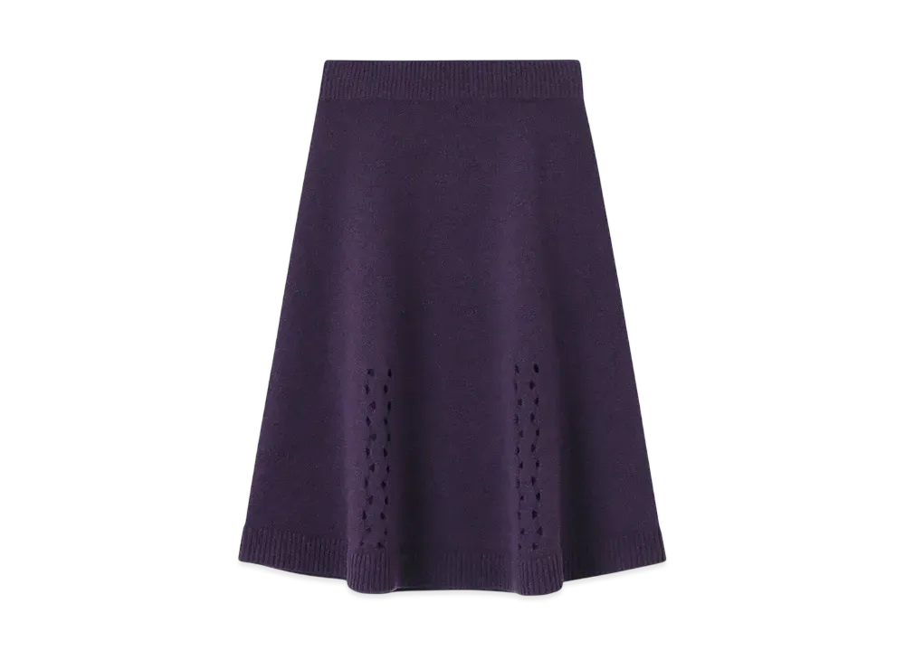 Paul Smith Women's Lace Motif Knit Skirt "Purple"