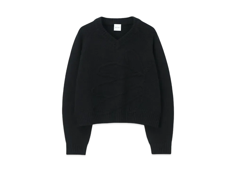 Paul Smith Women's Flower Motif Knit "Black"