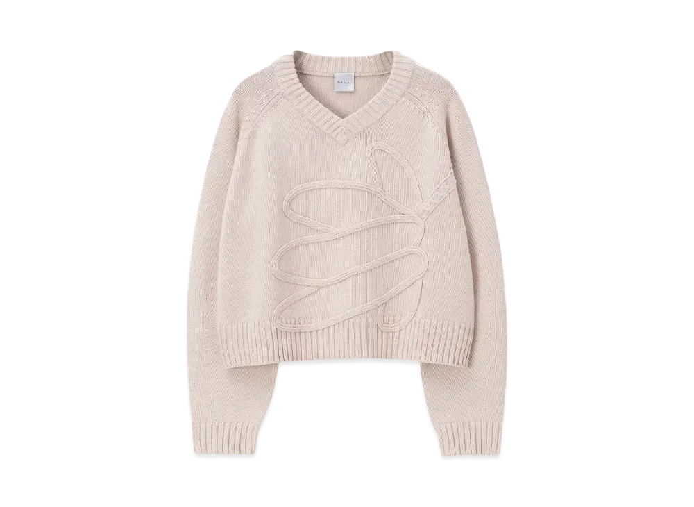 Paul Smith Women's Flower Motif Knit "Ecuru"