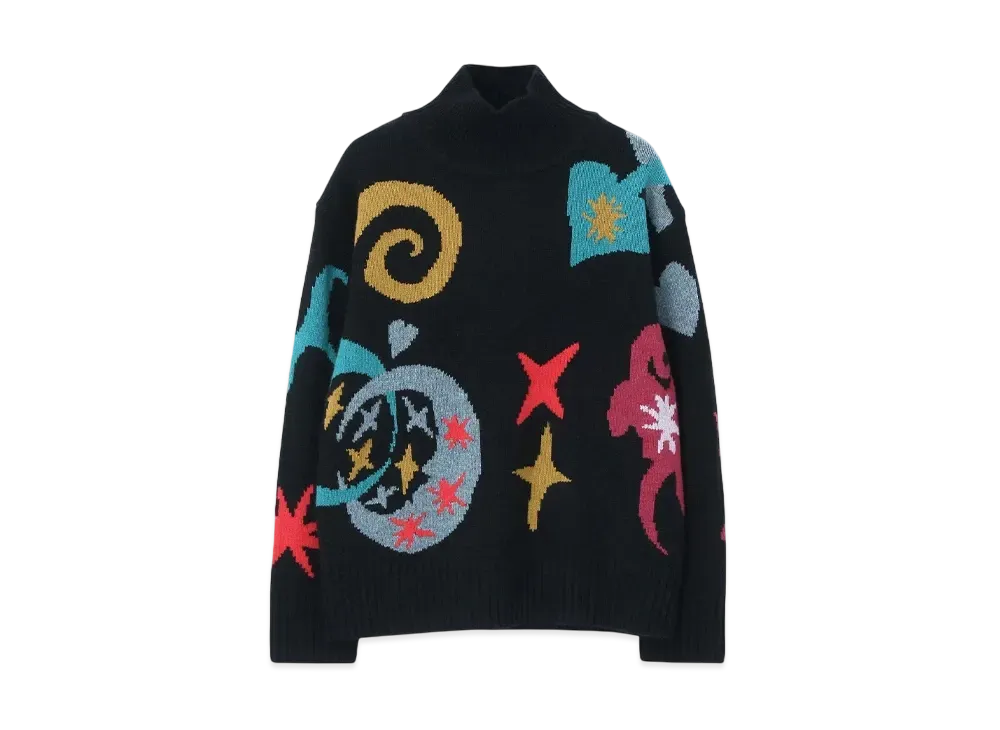 Paul Smith Women's Zodiac Intarsia Knit "Black"