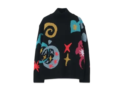 Paul Smith Women's Zodiac Intarsia Knit "Black"