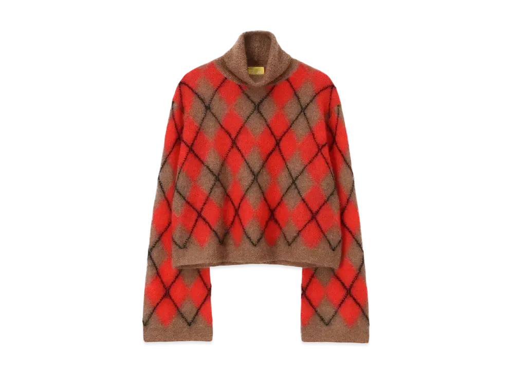Paul Smith Women's Argyle Intarsia Knit "Orange"