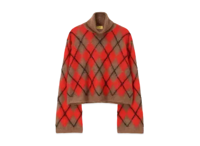 Paul Smith Women's Argyle Intarsia Knit "Orange"