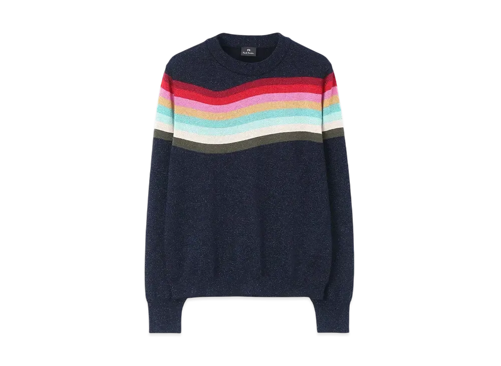 Paul Smith Women's Swirl Lame Knit "Navy"