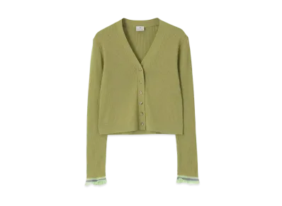 Paul Smith Women's Swirl Button V-Neck Cardigan "LightGreen"