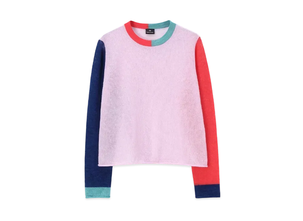 Paul Smith Women's Color Block Sheer Knit "Lilac"