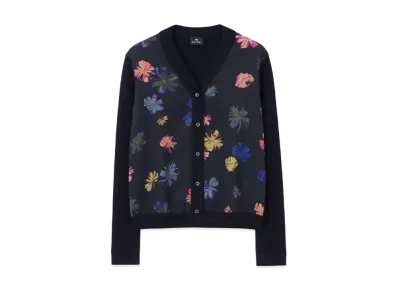 Paul Smith Women's Painted Cosmos Combination Cardigan "Navy"