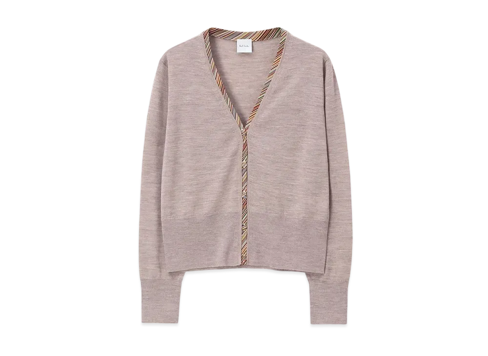 Paul Smith Women's Point Stripe Cardigan "SandBrown"