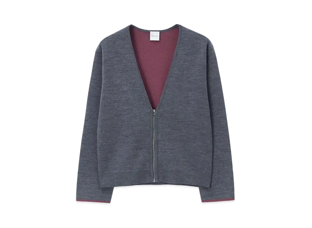 Paul Smith Women's Bicolor Knit Blouson "Gray"