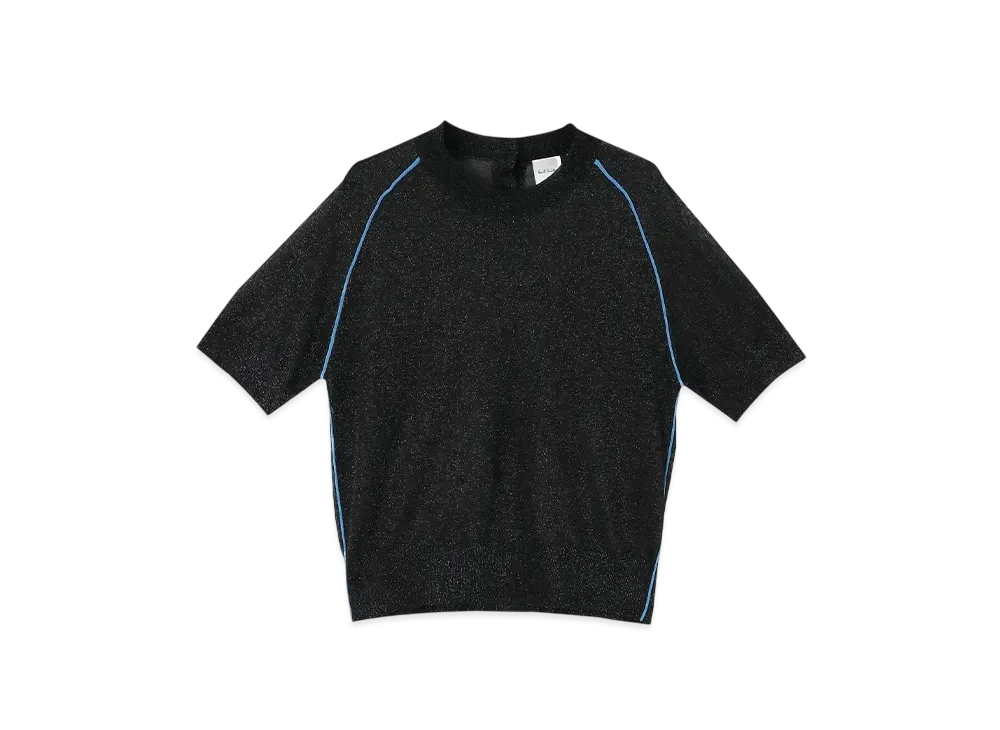 Paul Smith Women's Color Piping Lame Knit "Black"