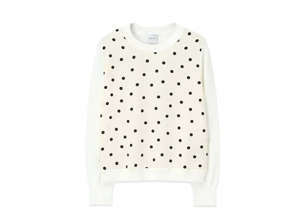 Paul Smith Women's Polka Convenience Store Knit "OffWhite"