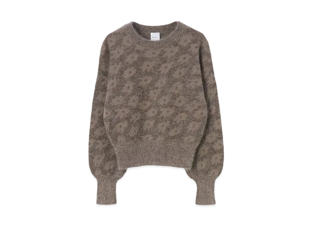Paul Smith Womens Big Flower Mohair Knit "LightPurple"