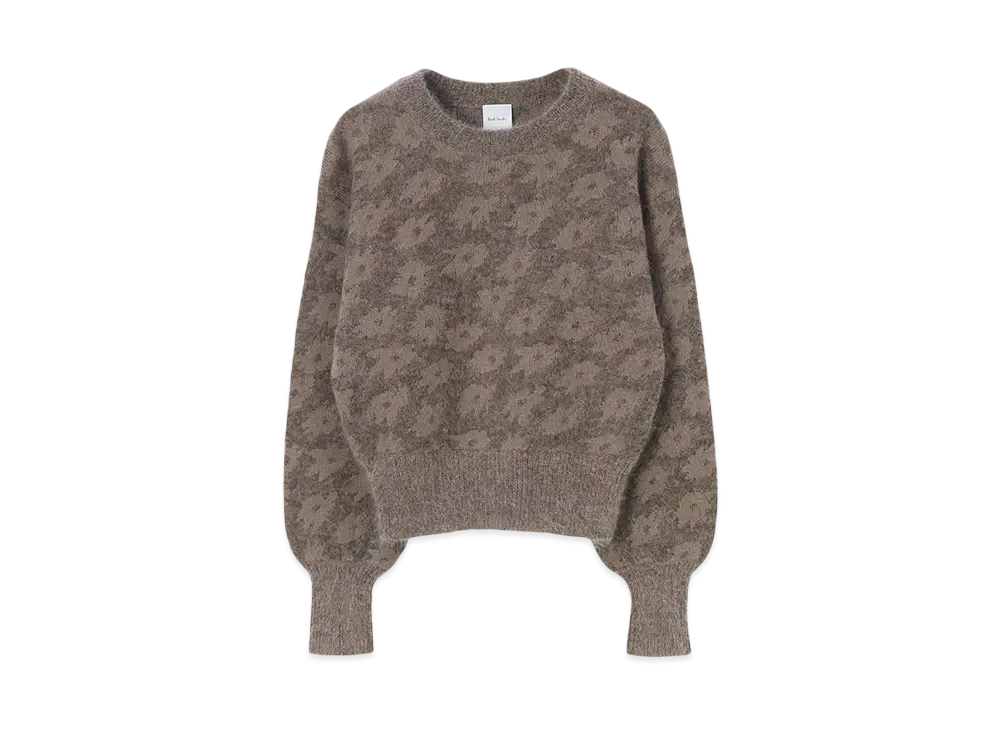 Paul Smith Womens Big Flower Mohair Knit "Brown"